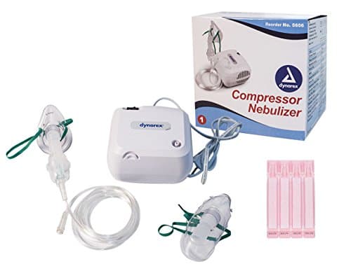 Dynarex Compact Piston Compressor with Adult and Child Mask Kits + 5 Saline Starter Pak