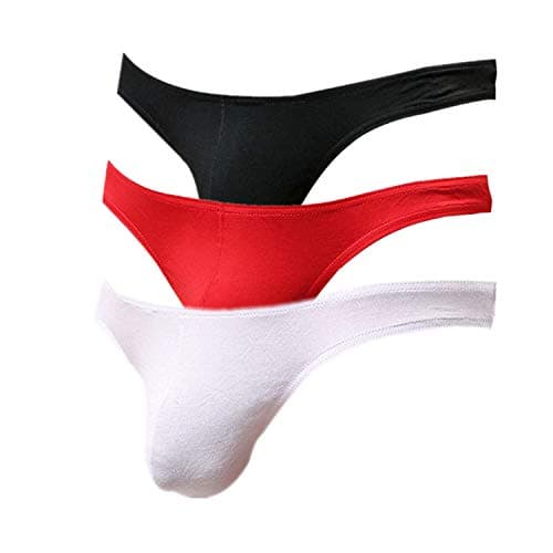 ActioNow Mens Thongs Underwear Sexy G-String Quick-Drying Comfortable T-Back,3-Pack