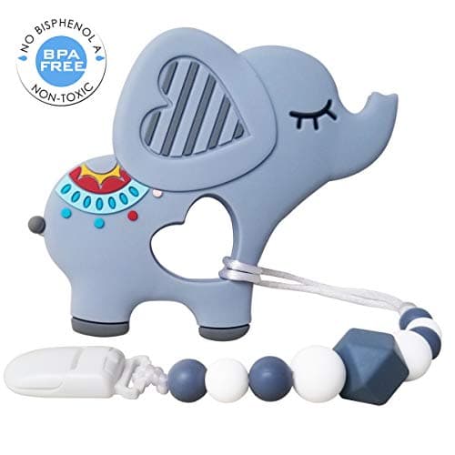 Baby Teething Toys | Baby Teether Toys with Teether Pacifier Clip | BPA-Free Molar Teether Toys | Best Baby Shower Gifts
