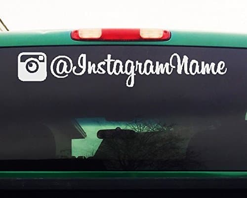Instagram Username Car Decal - Snapchat, Twitter, Pinterest Car Decal