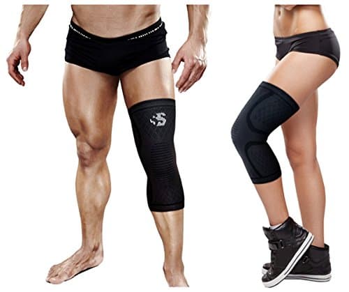 Best Strength Knee Compression Sleeve - Strength Sleeves Brand Knee Support Guaranteed Best Recovery Brace for Knees Wrap for Leg Pain, Patella Knee, Arthritis, Running, Weightlifting, Workout