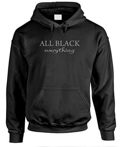 - All Black Everything - Parody Goth Emo - Mens Pullover Hoodie, L, Black