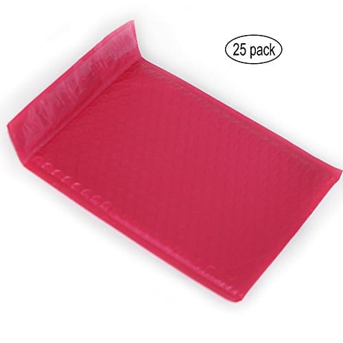HLRM 6 x 10 Inches Pink Poly Bubble Mailers Padded Envelopes (Pack of 25) BM6925