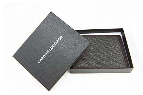 Carbon Fiber Bi-fold Wallet Brown with RFID