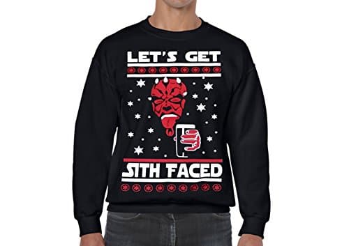 Star Wars Ugly Christmas Sweater Style Lets Get Sith Faced (XXL)