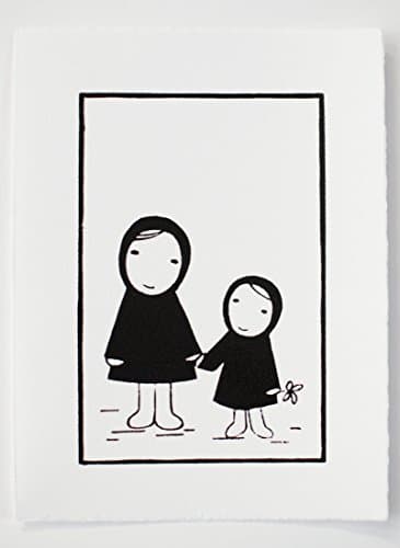 Piper's Little Sister - woodblock print