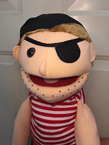 28" Pirate Puppet, Full Body, Ventriloquist Style Puppet