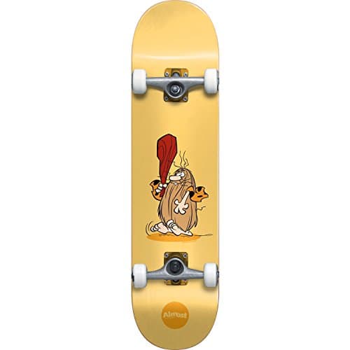 Almost Captain Caveman Mid Complete Skateboard -7.37 Blonde Yellow