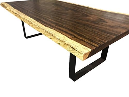 Live edge dining table, Live edge with steel flat legs
