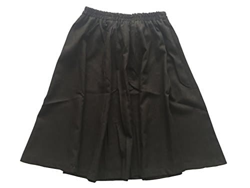 Endless Alland Women's Solid Summer Linen A-Line Mini Skirt (Black)
