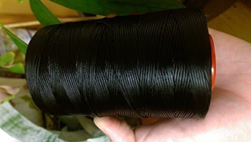 100 Meters - Ritza 25 - Waxed Tiger Thread - Braided Polyester for Hand Sewing Leather (Black JK23) by Ritza
