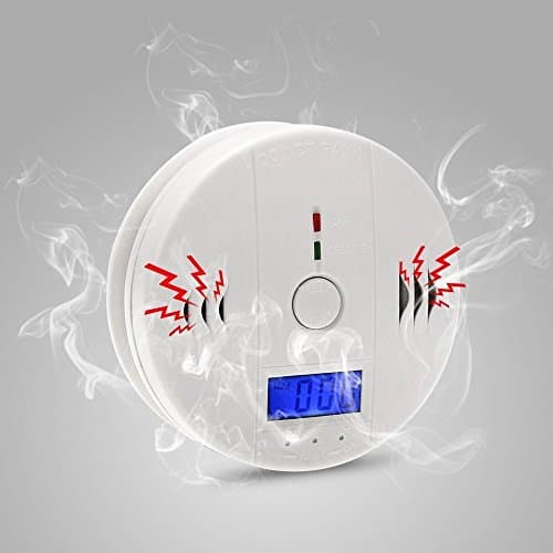 Carbon Monoxide Gas Detection, CUZMAK Digital Display Carbon Monoxide Alarm, Electronic Equipment, Power Detection Equipment, Alarm Clock Warning, White