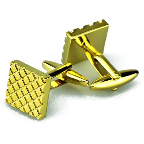 DOLOVE Cuff Links Mens Wedding Square Cuff Link Men Cufflinks and Stud Set