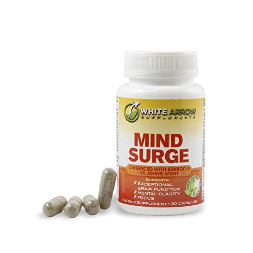 Memory, Mental Clarity & Focus Support Supplements. Supports Stress & Anxiety Reduction and Mental Alertness. With Maximim Strength Gingko Biloba, DMAE, L-glutamine. Mind Surge