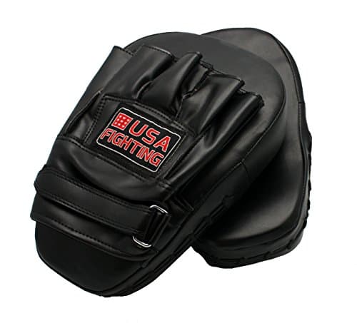 USA Fighting Genuine Leather Focus Pads (Black)