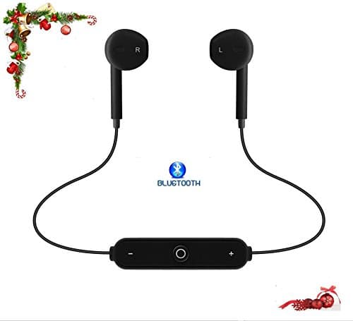Ephvan Wireless Stereo Bluetooth 4.1 Headset Sport Headphone Earphone Built-in MIC for iPhone 7 Plus Samsung LG (Black)