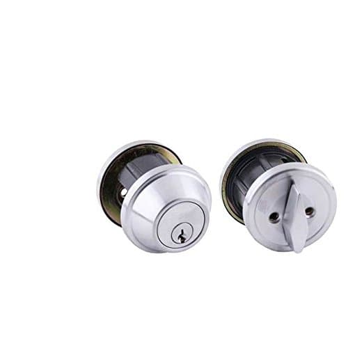 MaxGrade DB20026D Grade 2 Commercial Single Cylinder Deadbolt, Keyed 1 Side, Satin Chrome