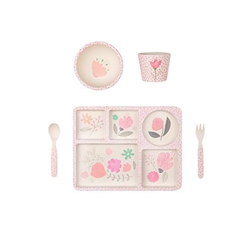 Love Mae Bamboo Dinner 5pc Set (Flower Garden)