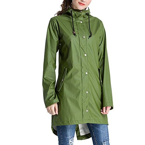 ANDES FOREST Women's Waterproof Hooded Rain Jacket