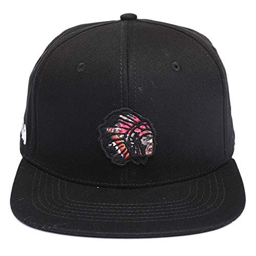 HUSTLE GANG Men's Wild Chief Snapback Hat Black