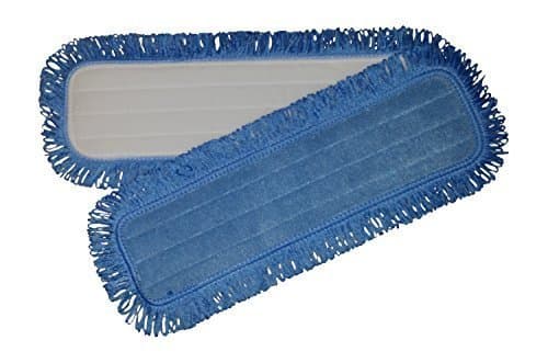 Two Commercial Grade Microfiber Dust Mop Replacement Pads. Washable. Replaces Any Velcro Faced Dust Mop Pad.