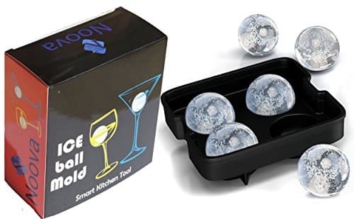 Noova Ice Cube Tray Ball Maker for Bar Accessories Juice Whiskey Cocktail Drinks, Ice Ball Makers for Fridge - Ice Trays Made of Silicone Material