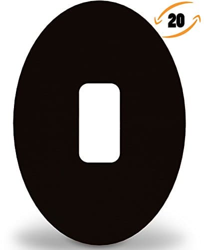 Dexcom Adhesive Patches Pre-Cut for G4 G5, Dimensions 4.3" h x 3.25" w, Color Black, Pack of 20