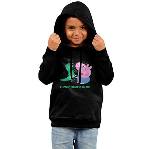 Grrr Mr Dinosaur Peppa Pig Infant Pullover Hooded Sweatshirt Black