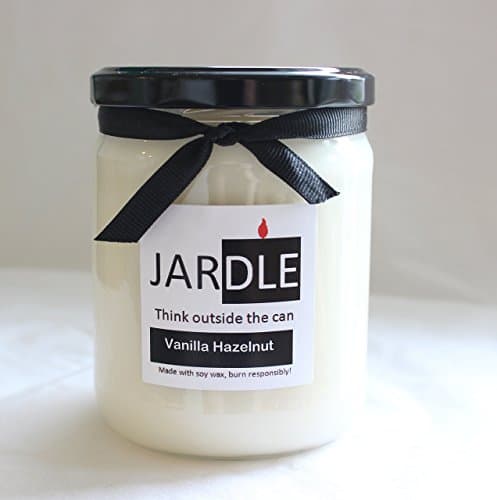 Soy Wax Candle 16 oz Scentd Vanilla Hazelnut