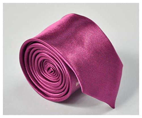 Solid Plain Polyester Men\'s Jacquard Woven Necktie 2 Color:Amaranth
