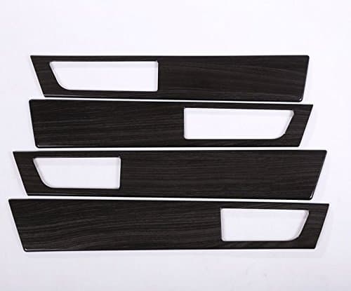 For Land Rover Discovery 4 LR4 Interior Door Handle Panel Cover Trim ABS Black Wood Grain Newest 4pcs/set (dark wood grain)