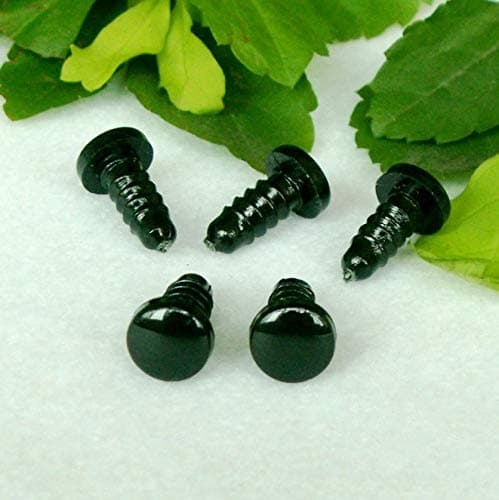 6mm Black Round Flat Eyes/Safety Eyes/Plastic Eyes - 30 Pairs