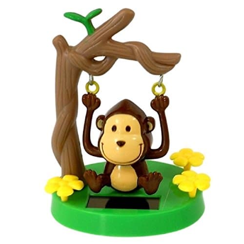 Solar Dancing Monkey, Solar Powered Toys, Swinging Cute Monkey, Solar Toy, Dancing Solar Toys for Car Decor by Thrifty Shopper