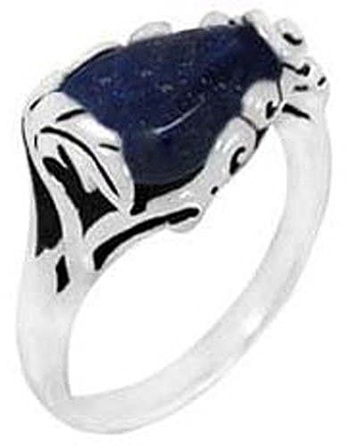 Sterling Silver Ring with Lapis Lazuli (BTS-NRB3344/LP) - Size 6.5