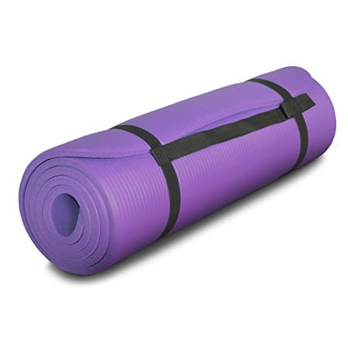 YogaFitters All-Purpose 1/2-Inch Extra Thick High Density Anti-Tear Exercise Yoga Mat with Carrying Strap - Super Thick, Extra Large Comfort Exercise and Yoga Mat (Purple)