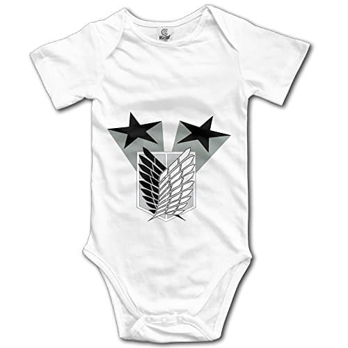 ANVY Baby's Attack On Titan Vest With No Pocket White Size12 Months
