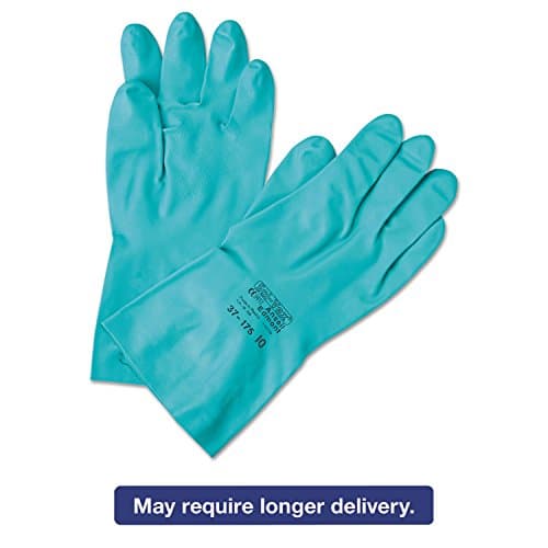 ANS3717510 Sol-Vex Sandpatch-Grip Nitrile Gloves, Green, Size 10