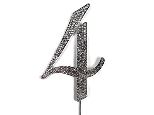 Crystal Birthday Cake Number Topper - Create Any Age - 4