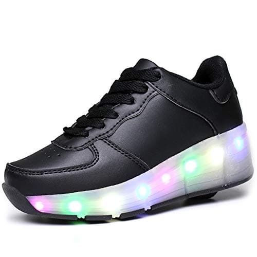 Charmstep Unisex LED Roller Skate Shoes Single Wheel Retractable Technical Skateboarding Outdoor Sport Trainers Gymnastic Running Sneaker