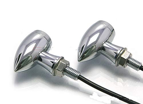 Motorcycle Chubby Chrome Machined Aluminium Micro LED Indicators/Turn Signals