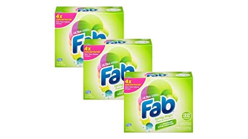 Ultra Fab Spring Magic With Sparkling Stain Fighters Powder Laundry Detergent,3-Box of 2.1 lbs