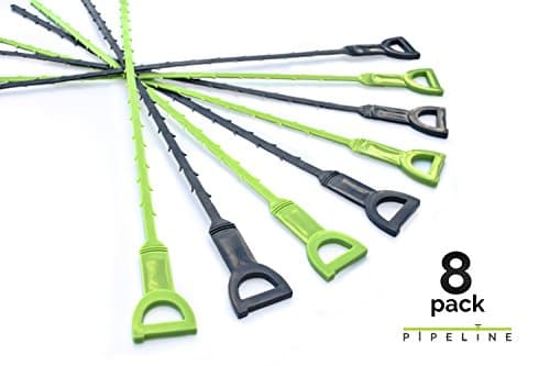 Drain Snake Cleaning Tool/Auger | 8 Pack, 20 Long | Hair Drain Clog Remover Perfect to Unclog Showers, Bathtubs & Sinks