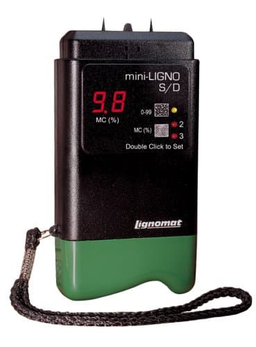 Lignomat Mini-Ligno S/D - Pin Moisture Meter - Mold Detector & Tester for Construction, Maintenance, Flooring, Water Damage - Humidity Detection & Moisture Meter for Wood, Wall, Drywall & Firewood
