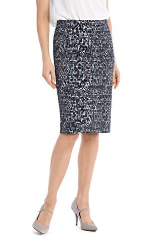 Printed Millennium Pencil Skirt, Black Green, Small