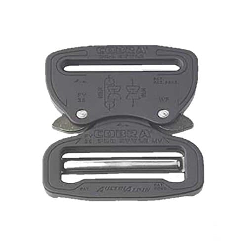AustriAlpin Cobra Buckle 7075 Aluminum Quick Release Adjustable Matte Black (1.5" 38MM)