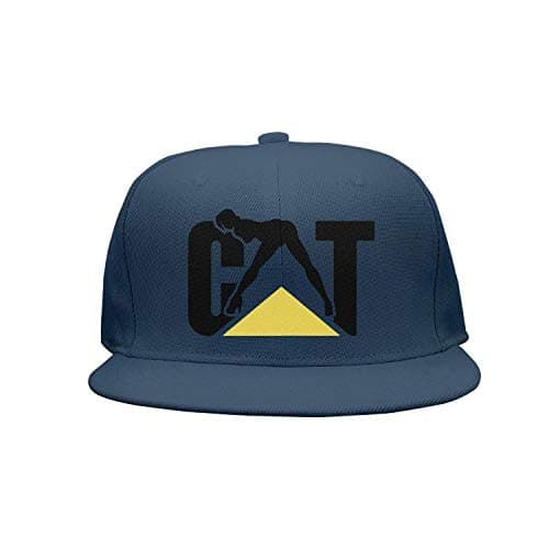 CAT-Caterpillar-Women-Logo-Men Flat Vintage Adjustable Mesh Strapback Cotton Baseball Cap Hats