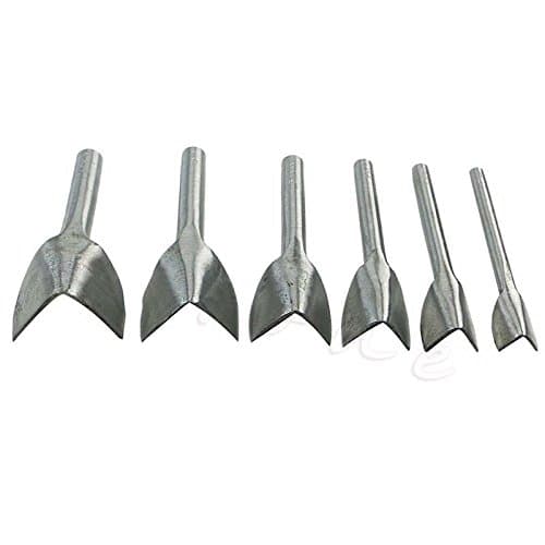 PeachFYE Leather Punch Craft Cutter Tool Strap Belt Wallet End Halfround DIY Set New Kits (V Shape)