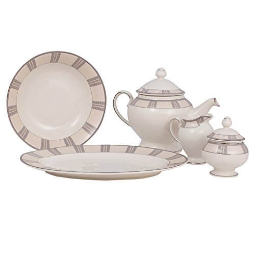 Shinepukur Linen China Traditional Serving Set, Ivory
