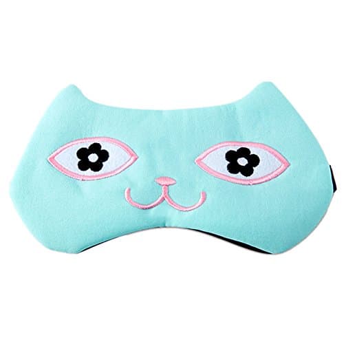 Mlotus Creative Cartoon Cat Sleep Eye Mask Cute Sleeping Eyeshade Eyepatch Travel Blindfold for Women, Kids
