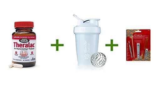 Master Supplements Theralac Bio-Replenishing Probiotic 30 Capsules, Shaker Bottle assorted colors 20 oz